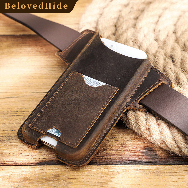 Heavy-Duty Leather Phone Holster for iPhone 16 Pro Max - 6.7" Belt Clip