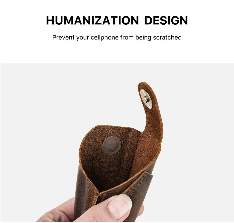 Leather Phone Holster for iPhone 16 Pro - 6.1" Outdoor Belt Case