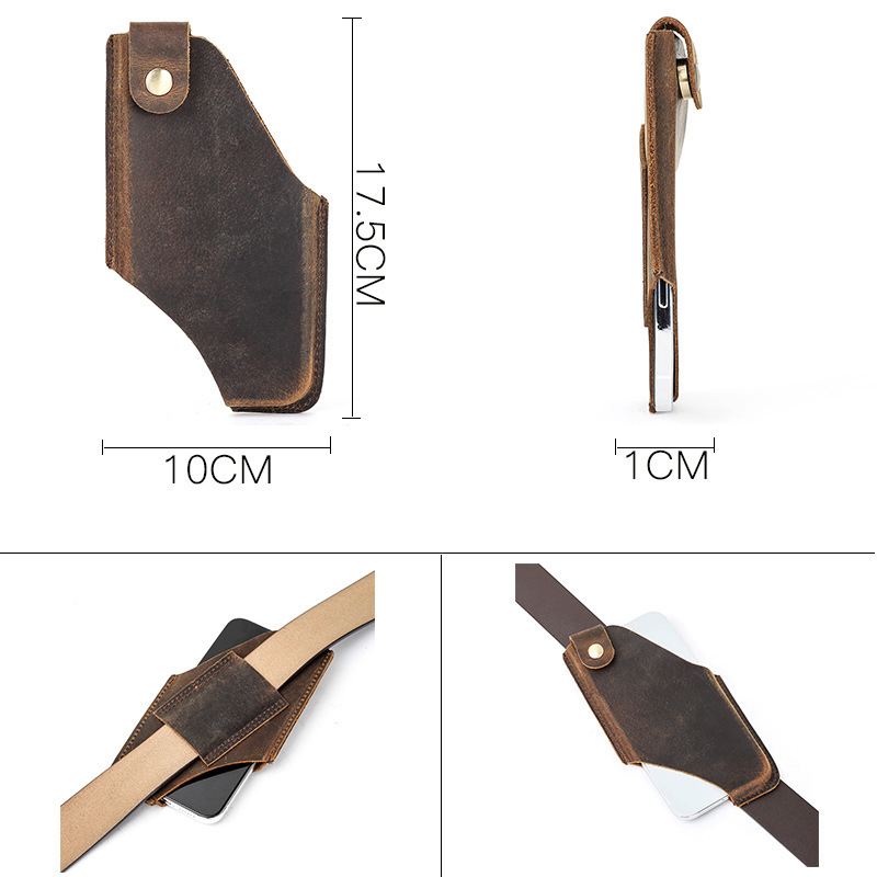 Leather Phone Holster for iPhone 16 Pro Max - 6.7" Tactical Belt Clip