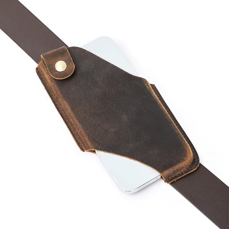 Leather Phone Holster for iPhone 16 Pro Max - 6.7" Tactical Belt Clip