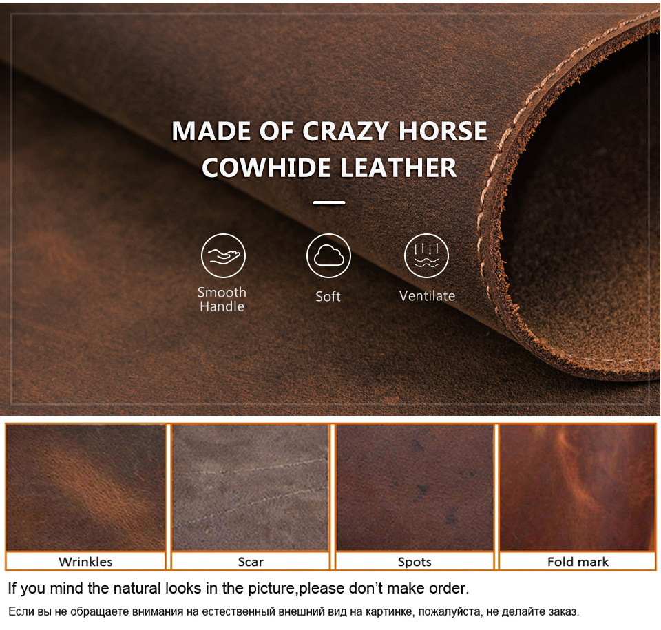 Compact Rustic Leather Mouse Pad – 28x23cm (11"x9") with Pen Slot