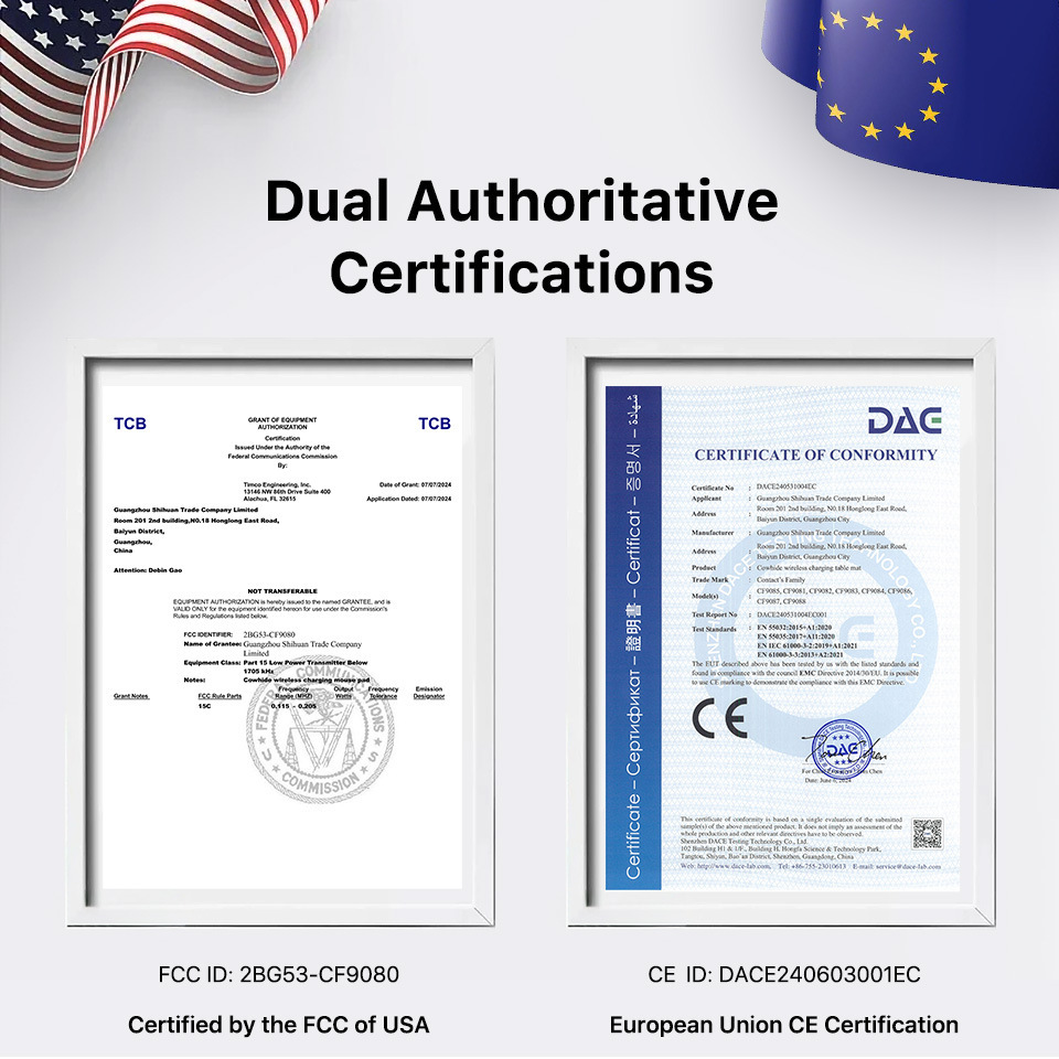 Wireless Charging Leather Mouse Pad – Qi2 15W Fast Charge + Wrist Rest