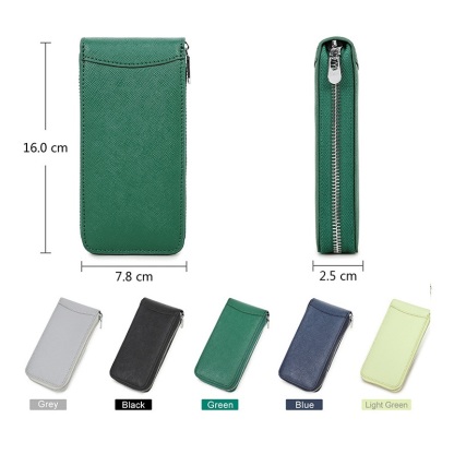 Modern Cross-Grain Leather Watch Pouch – Travel-Friendly Single Storage