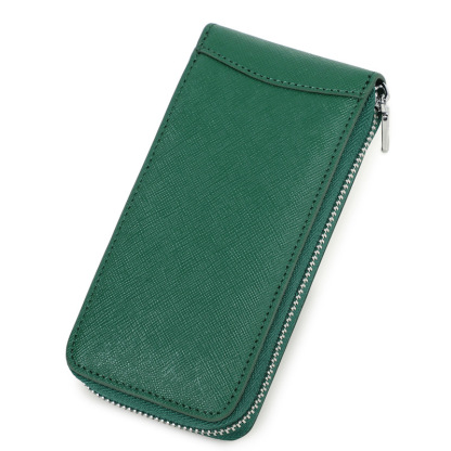 Modern Cross-Grain Leather Watch Pouch – Travel-Friendly Single Storage