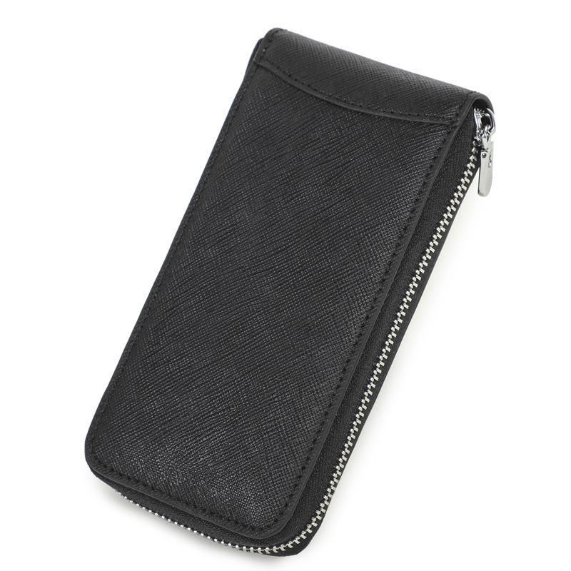Modern Cross-Grain Leather Watch Pouch – Travel-Friendly Single Storage