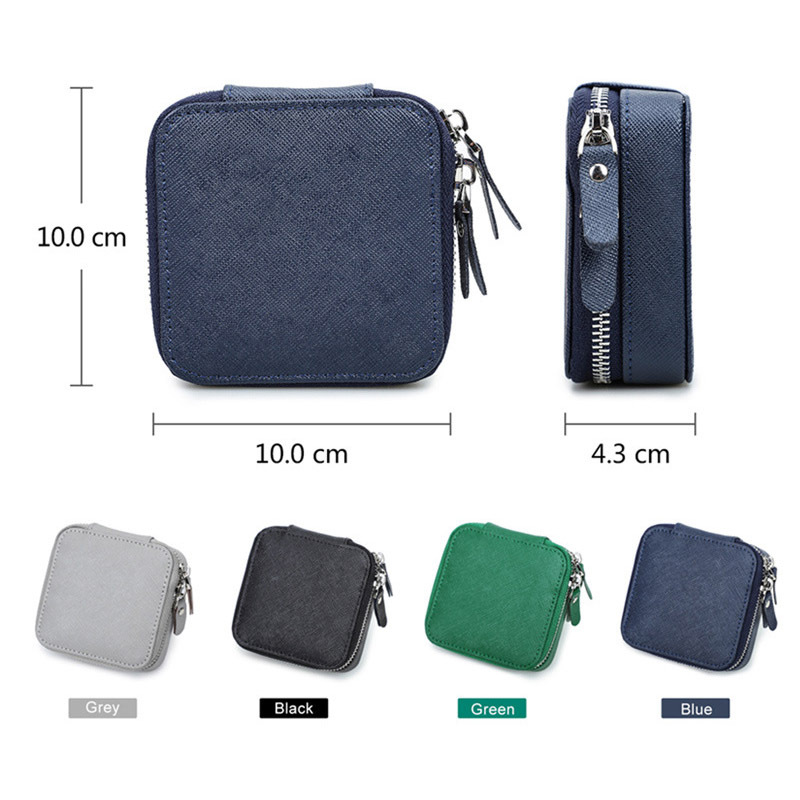 Modern Cross-Grain Leather Jewelry Box – Luxury Anniversary Gift for Her