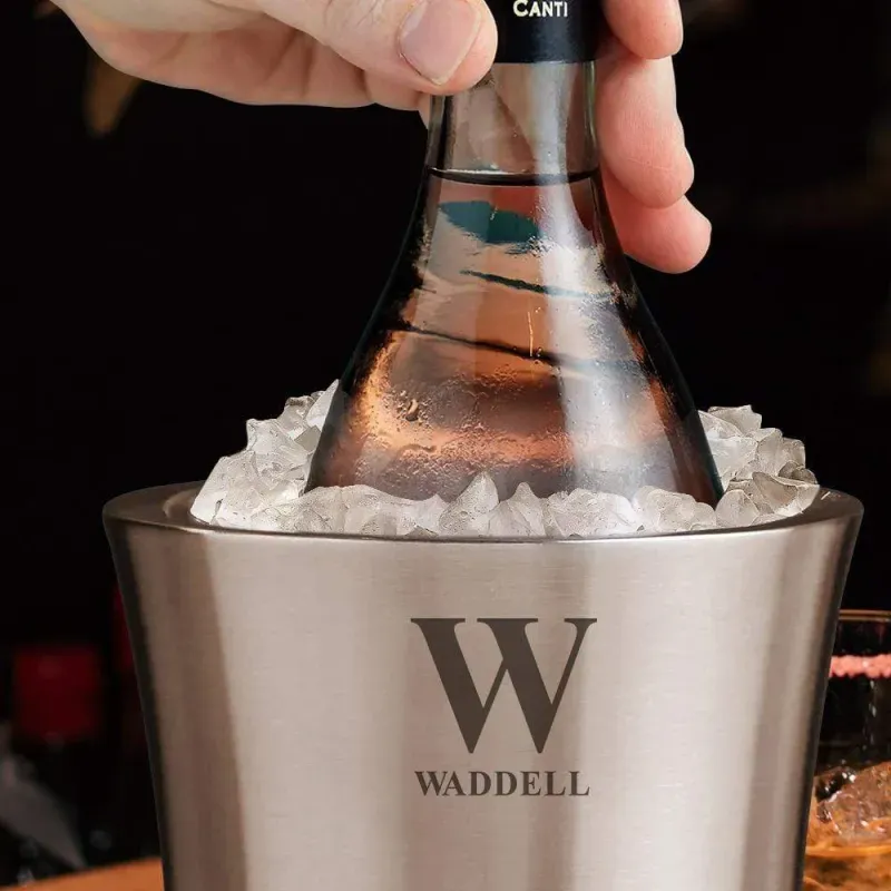 Custom Wine Chiller With Name,  Stainless Steel Wine Chiller, Best Holiday Gift for Him