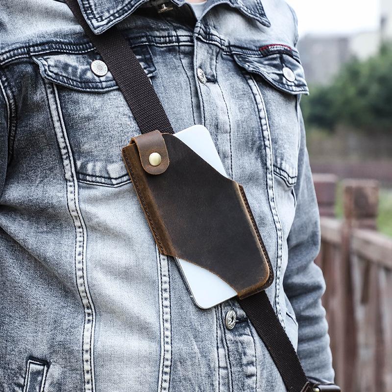 Leather Wedding Anniversary Gifts, iPhone 16 Pro Max Leather Phone Holster