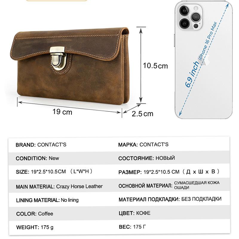Crazy Horse Leather Belt Bags - 3rd Anniversary Leather Gifts with Engraving