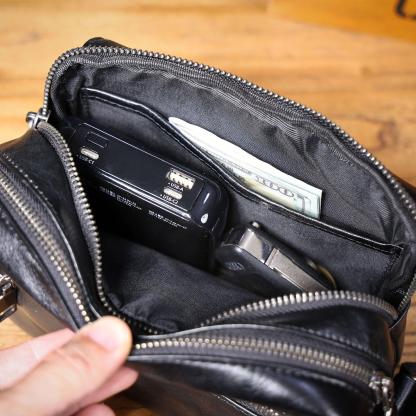 Black Crossbody Phone Bags, Leather Anniversary Gifts For Him