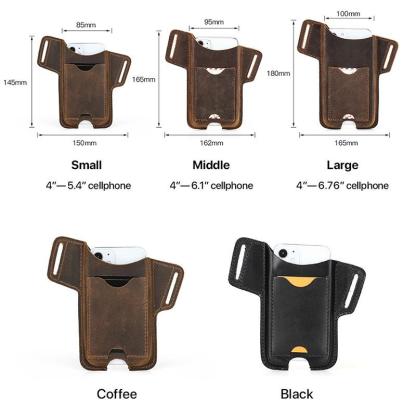 Leather Phone Holster - Anniversary Gift Engraved with "N & D • 1095 Days+"