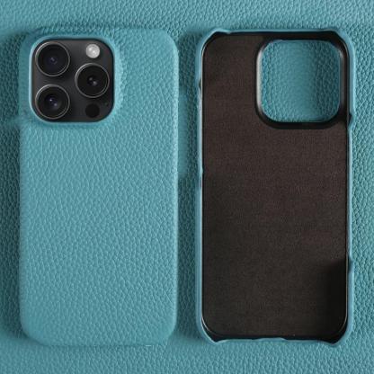 Custom Engraved Leather iPhone Cases - Personalized 3rd Anniversary Gifts with Name & Date, Premium Full-Grain Leather, Anti-Scratch & Shockproof (iPhone 16/15/14/13 Series)