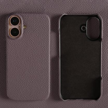 Custom Engraved Leather iPhone Cases - Personalized 3rd Anniversary Gifts with Name & Date, Premium Full-Grain Leather, Anti-Scratch & Shockproof (iPhone 16/15/14/13 Series)