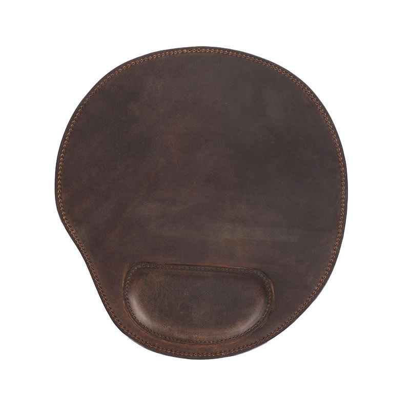 "Timeless Tandem" Personalized Leather Wedding Anniversary Gifts for Him - 3D Mouse Pad with Wrist Rest (22x23.8cm)