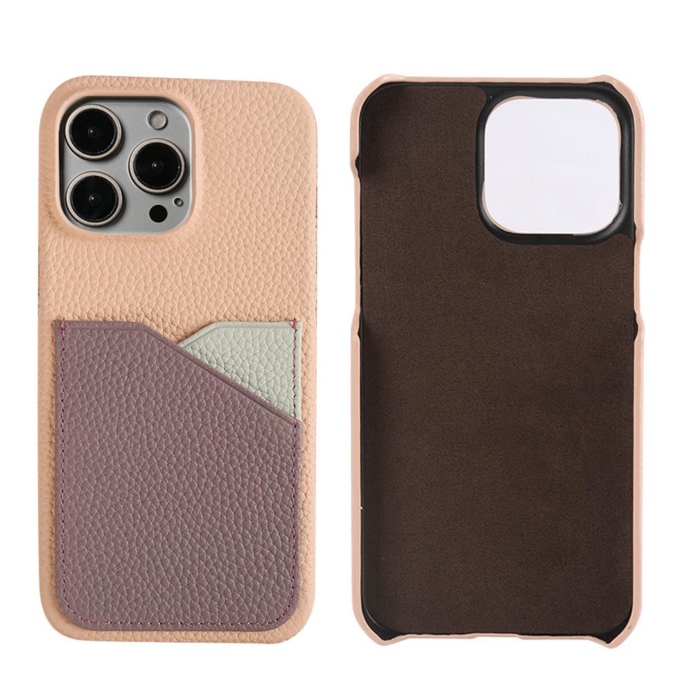 Custom Handmade Full-Grain Leather iPhone 16 Pro Max Case with Card Slot - 3rd Anniversary Gift, Engraved Luxury Protective Cover