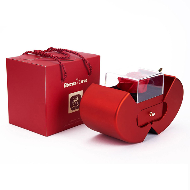 Deeply Sentimental Rose Jewelry Box, Soap Flower Necklace Box, Best Mother'S Day And Valentine'S Day Surprise Gift Box