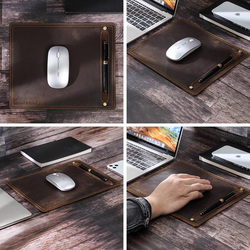 Leather Anniversary Gifts, Leather Mouse Pad, Leather Anniversary Gifts for Him 28*23cm