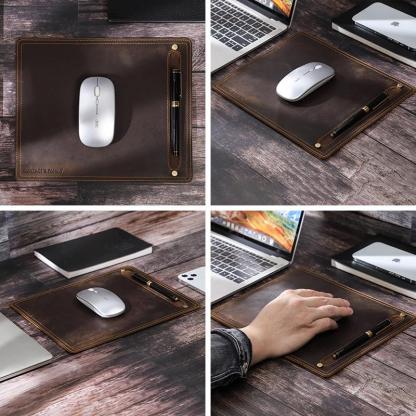 Leather Anniversary Gifts, Leather Mouse Pad, Leather Anniversary Gifts for Him 28*23cm