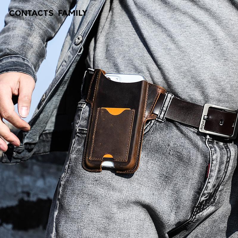 Wild Horse Pattern iPhone Case - 3rd Anniversary Leather Holster with "N & D • 1095 Days+"