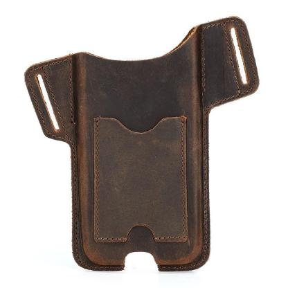 Wild Horse Pattern iPhone Case - 3rd Anniversary Leather Holster with "N & D • 1095 Days+"