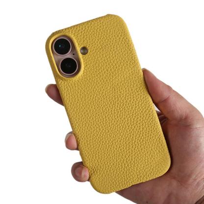 Custom Engraved Leather iPhone Cases - Personalized 3rd Anniversary Gifts with Name & Date, Premium Full-Grain Leather, Anti-Scratch & Shockproof (iPhone 16/15/14/13 Series)