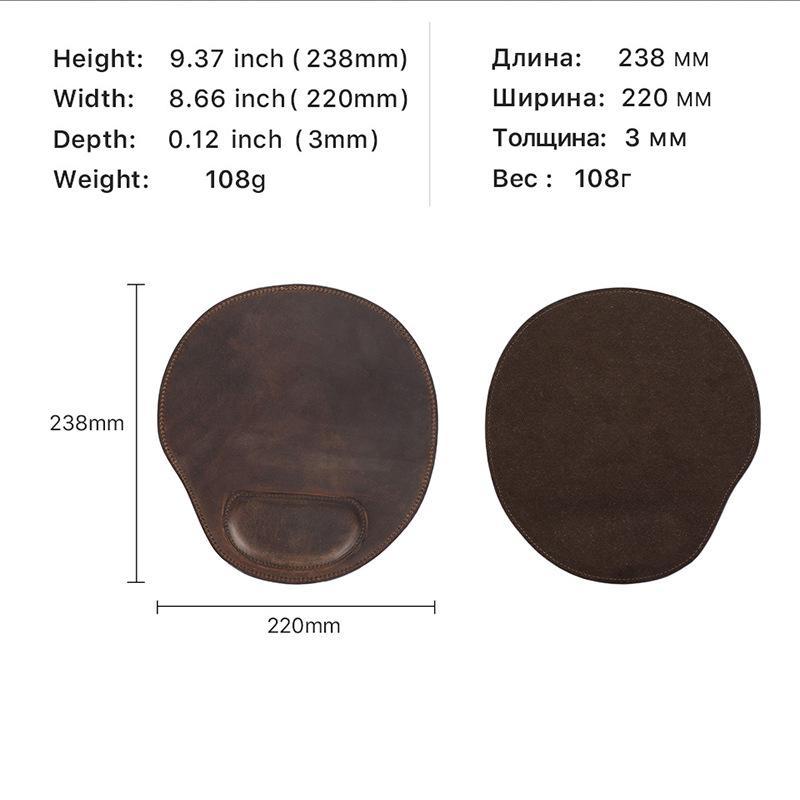 "Timeless Tandem" Personalized Leather Wedding Anniversary Gifts for Him - 3D Mouse Pad with Wrist Rest (22x23.8cm)