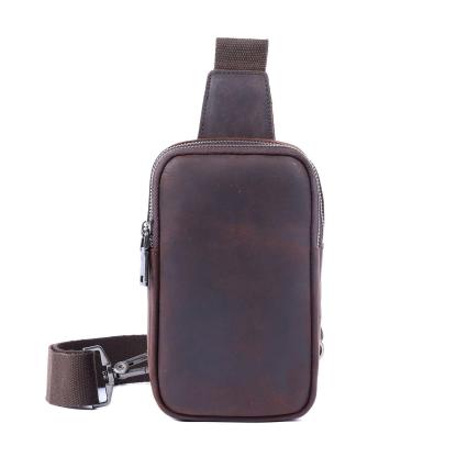 Leather Wedding Anniversary Gifts, Dark Coffee Chest Bag