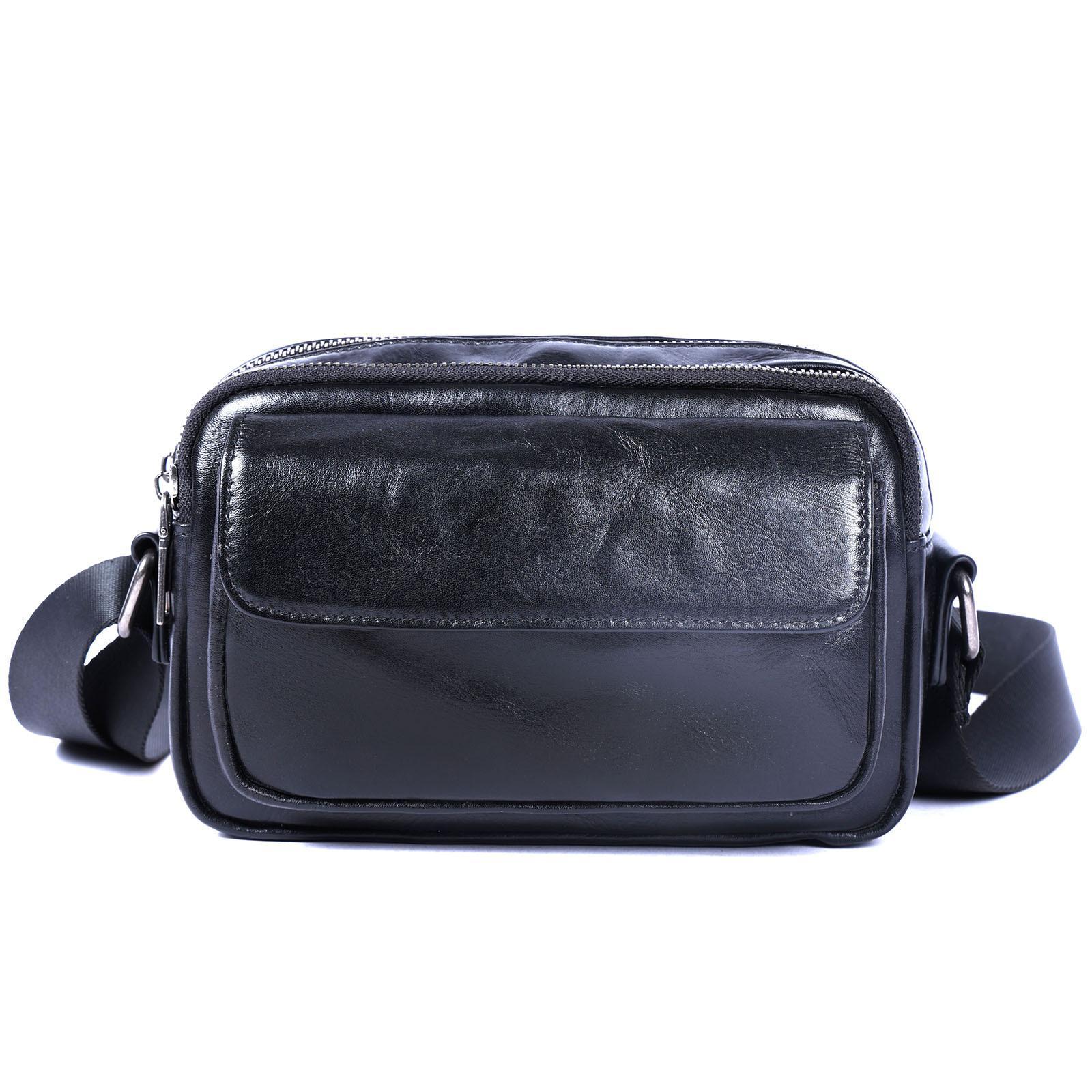 Black Crossbody Phone Bags, Leather Anniversary Gifts For Him