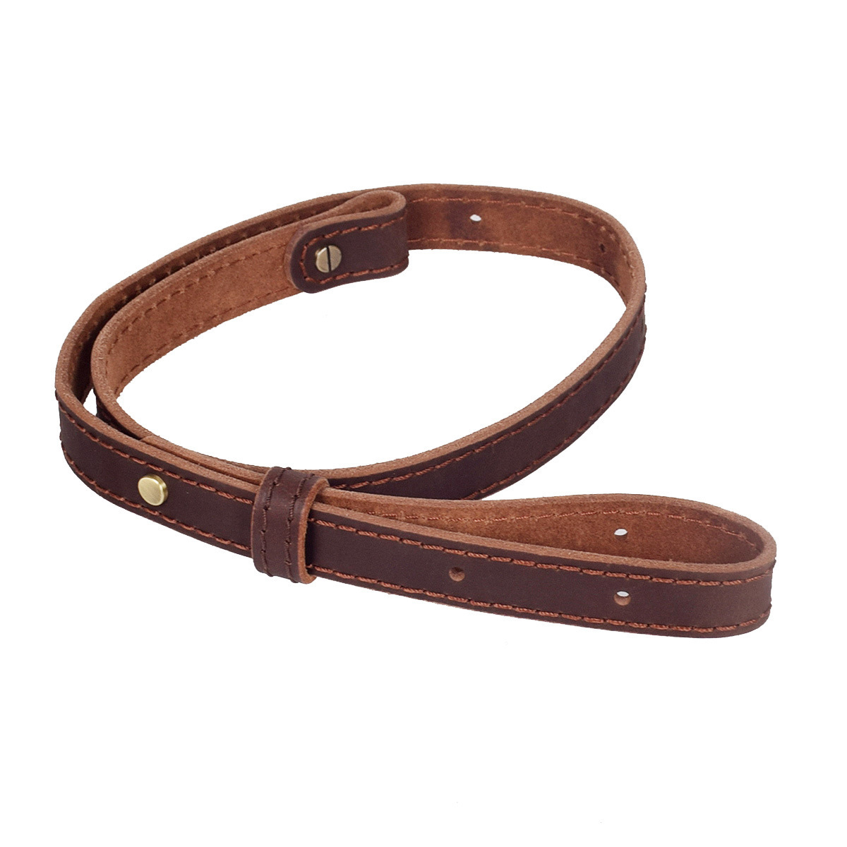 Leather Rifle Sling - Premium 4mm Cowhide Adjustable Gun Strap with Solid Brass Hardware