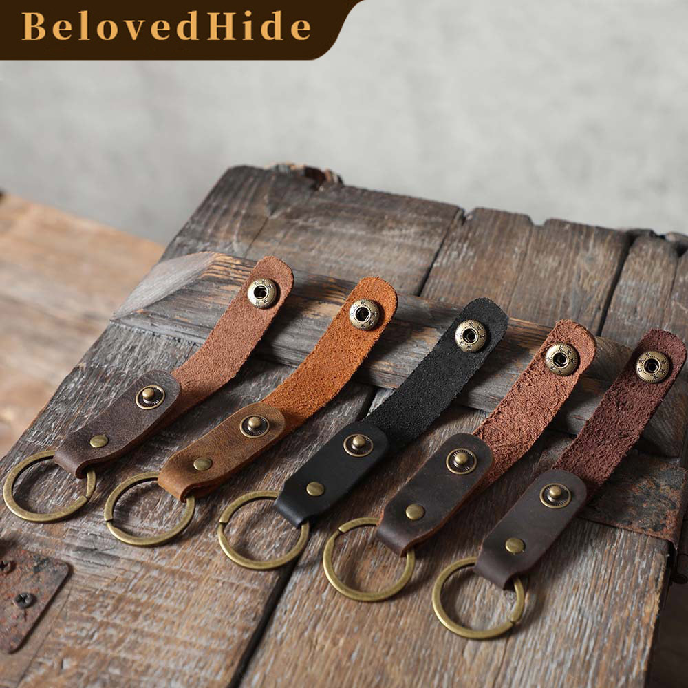 Handmade Leather Keychain - Vintage Key Holder (Assorted Colors)YHno