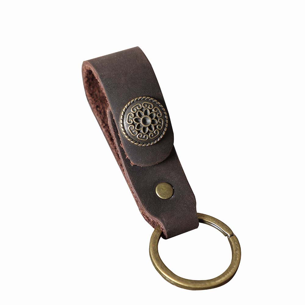 Handmade Leather Keychain - Vintage Key Holder (Assorted Colors)YHno