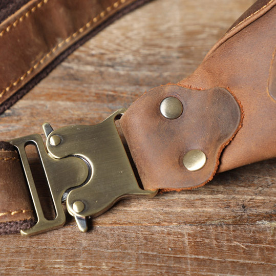 Vintage Leather Crossbody Bag - Handmade Phone Sling for Men