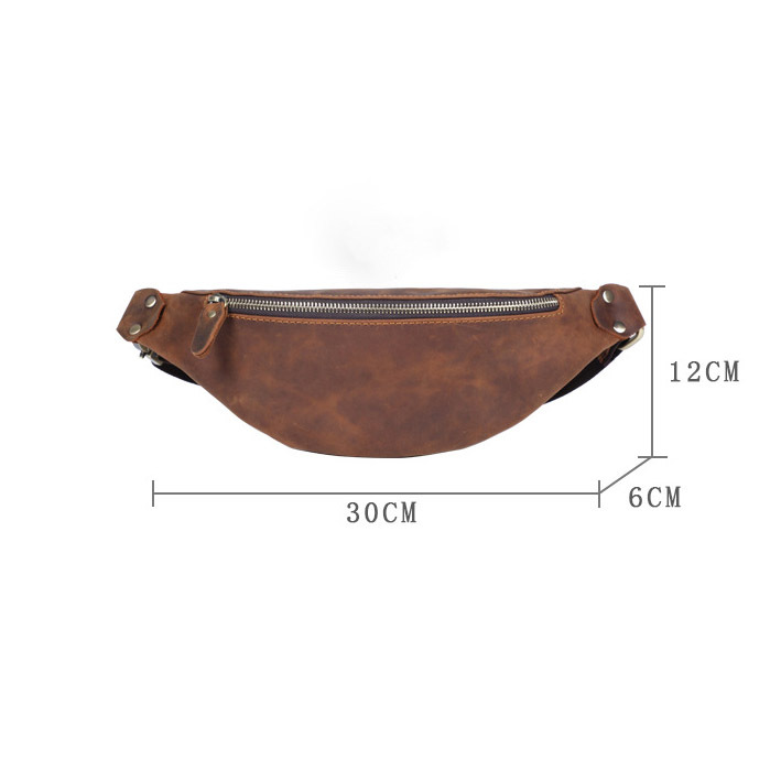 Vintage Leather Crossbody Bag - Handmade Phone Sling for Men