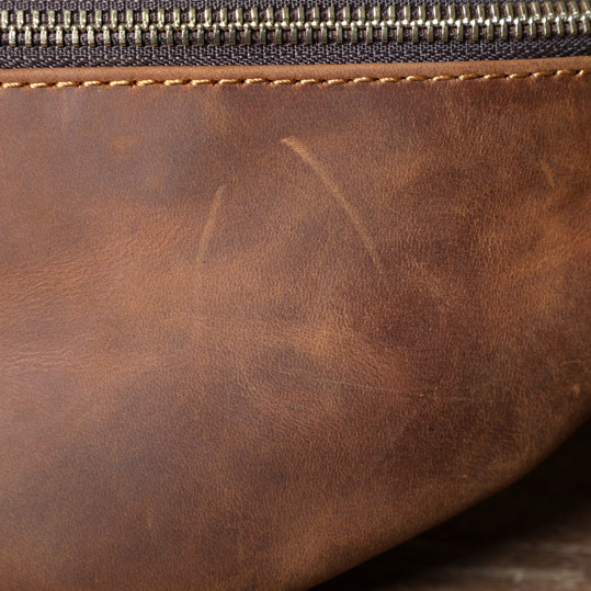 Vintage Leather Crossbody Bag - Handmade Phone Sling for Men