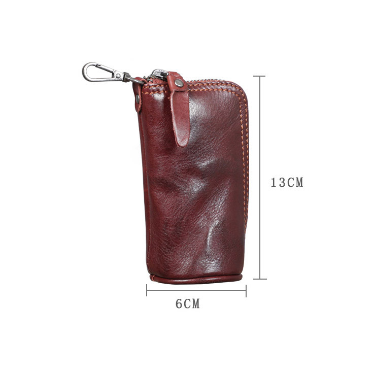 Motorcycle Leather Key Pouch - Vintage Biker Key Holder (Black, Tan, Coffee)YH567