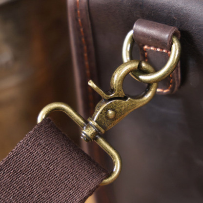 Compact Leather Crossbody Phone Bag - Men's Minimalist Chest Pack