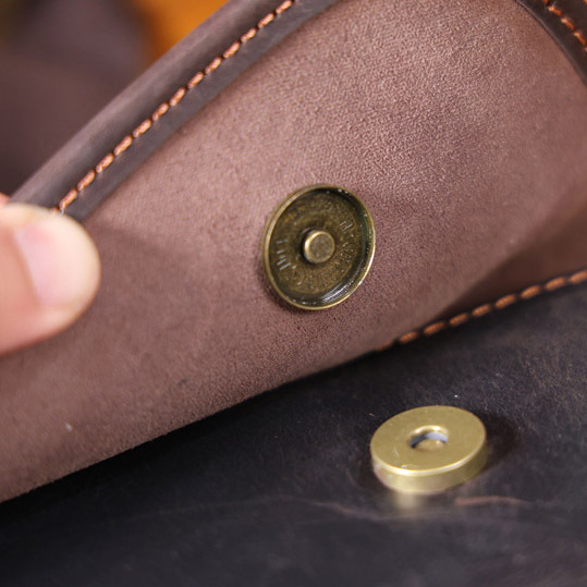 Compact Leather Crossbody Phone Bag - Men's Minimalist Chest Pack