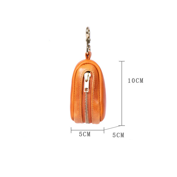 Universal Leather Car Key Cover - Cylinder Key Pouch (Black, Coffee, Sunset)