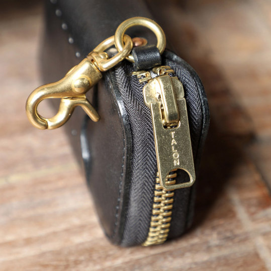 Leather Waist Key Holder with Driver’s License Slot - Anniversary Gift (Black)YH6688