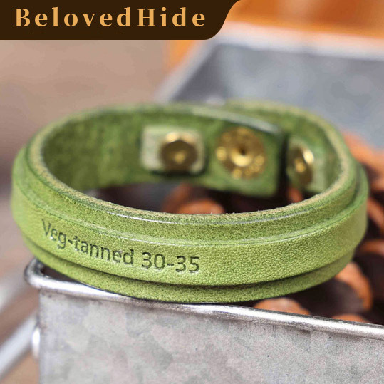 Men's Italian Leather & Solid Copper Bracelet - 3-Tone Anniversary Gift for Him