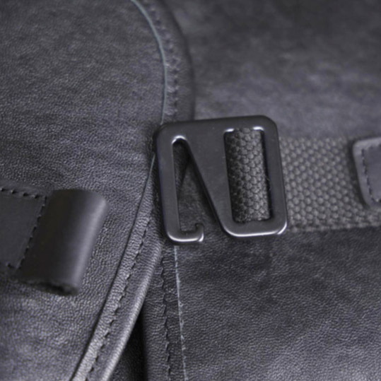 Black Leather Crossbody Bag - Men's Minimalist Phone Sling