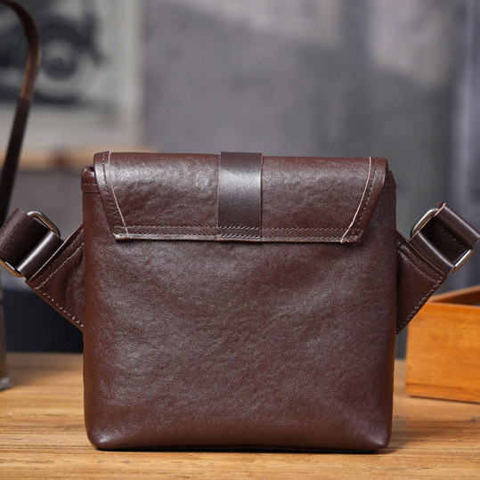 Brown Leather Crossbody Bag - Men's Vintage Phone Pack - Men's Minimalist Phone Sling