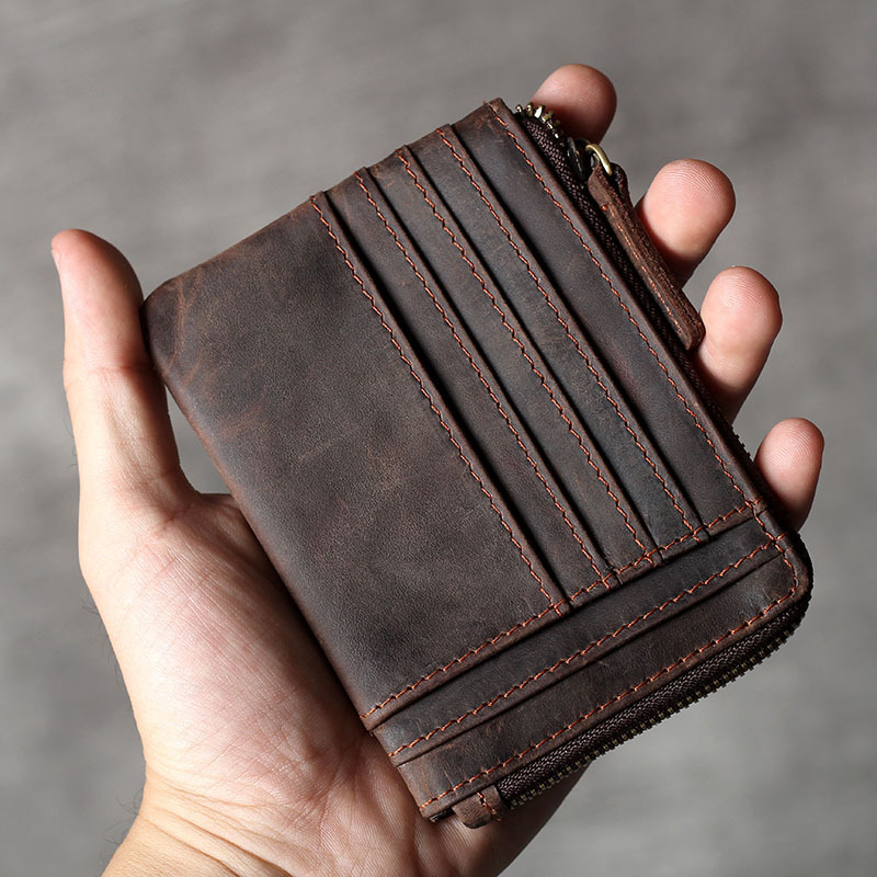 Large Capacity Card Holder Wallet – 15+ Slot Organizer with Coin Pocket (Dark Coffee)ZY1083