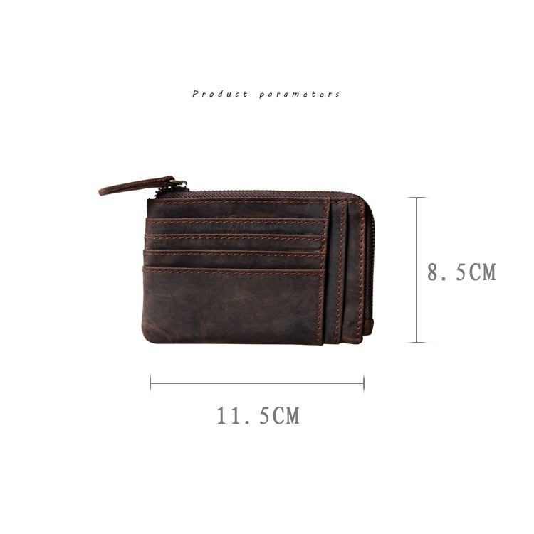 Large Capacity Card Holder Wallet – 15+ Slot Organizer with Coin Pocket (Dark Coffee)ZY1083