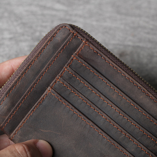 Large Capacity Card Holder Wallet – 15+ Slot Organizer with Coin Pocket (Dark Coffee)ZY1083