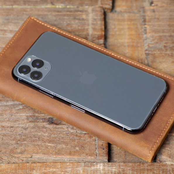 Vintage Crazy Horse Leather Long Bifold Wallet for Men – Multi-Card Slot Slim Phone Holder YHZY8030