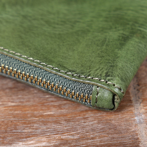 Mini Leather Keychain Wallet - Zippered Key Pouch with YKK Zipper (Black, Olive, Sunset)YHZD517351