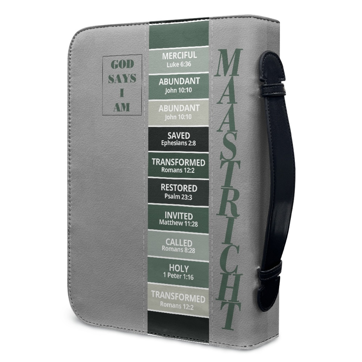 Letter by Letter Blessing: Khaki Personalized Bible Bag