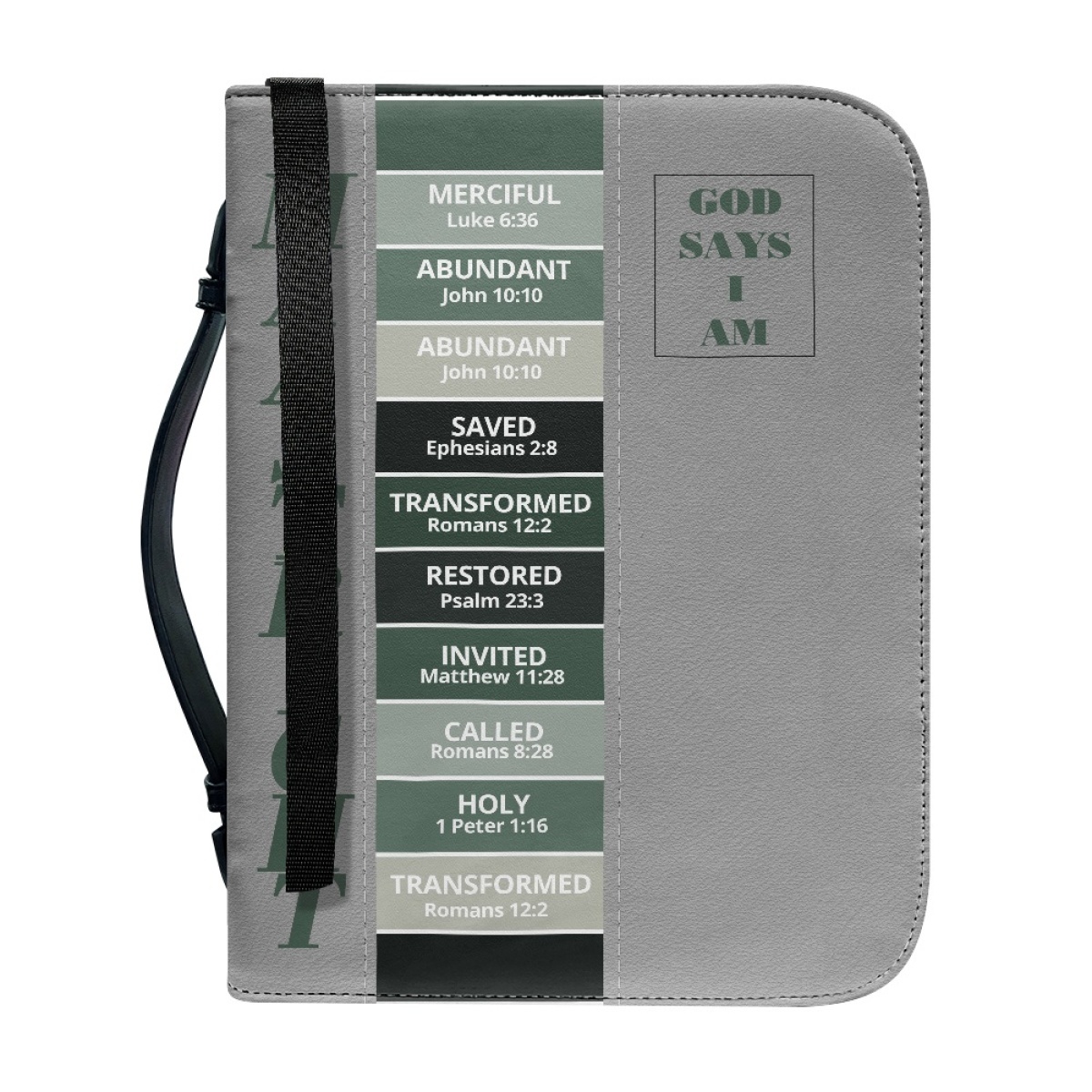 Letter by Letter Blessing: Khaki Personalized Bible Bag