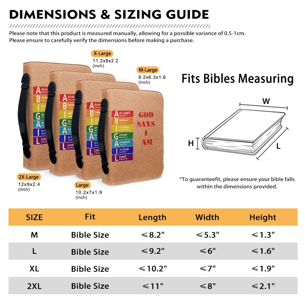 Letter by Letter Blessing: Personalized Bible Cover - Rainbow